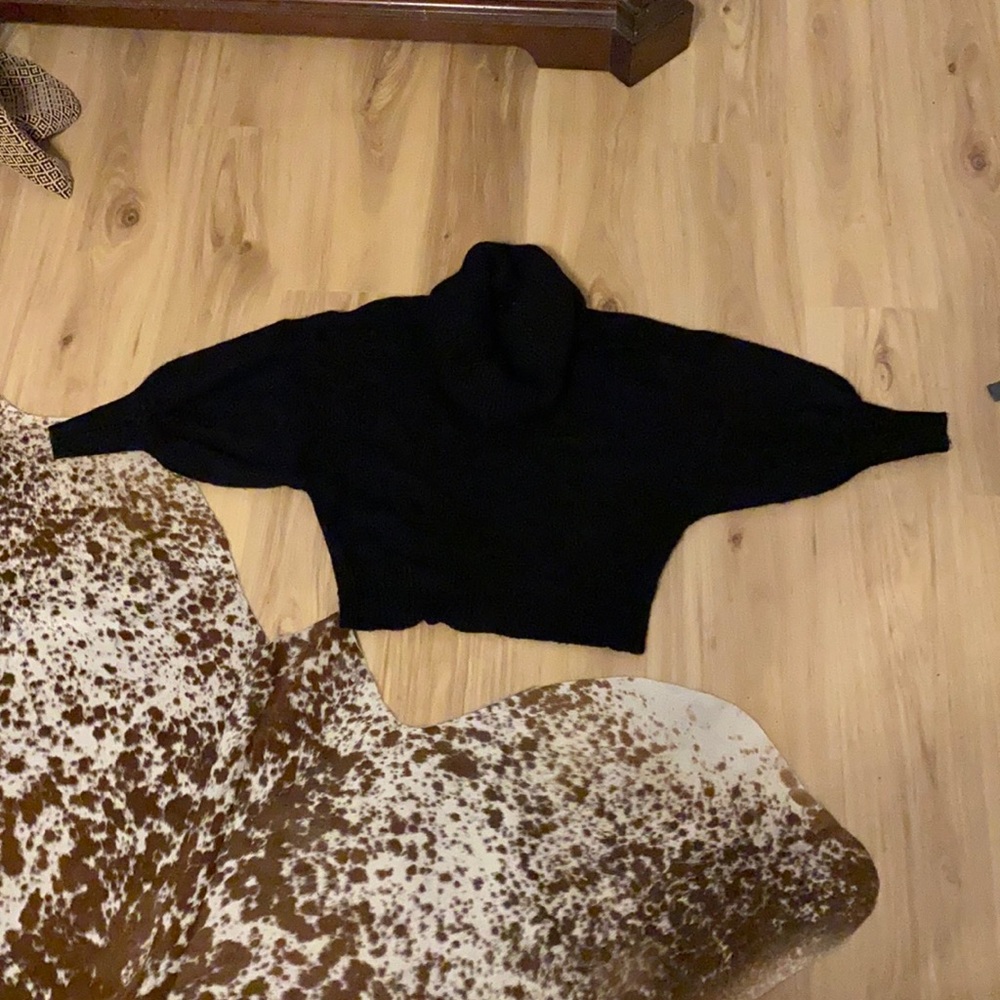 Black Express Sweater Size Medium Cowl Neck